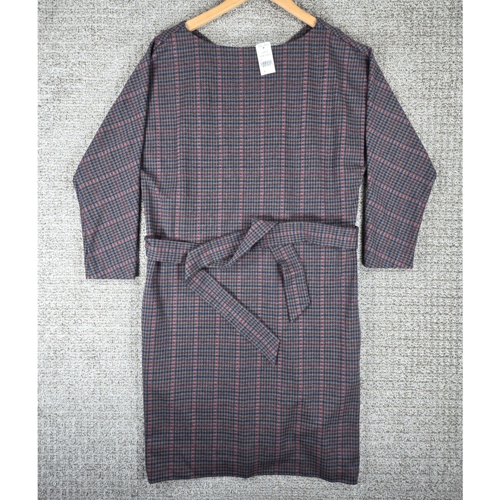 Brooks Brothers Women's Plaid Sheath Dress with Belt Size 10 New With Tags
